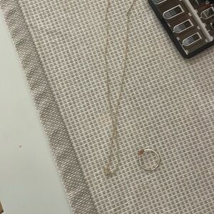 Gold necklace and matching ring